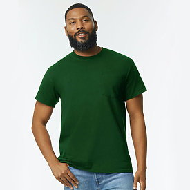 Gildan Ultra Cotton Heavyweight Pocket T-Shirt 100% 6.1oz