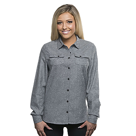 Burnside Ladies Solid Flannel Shirt