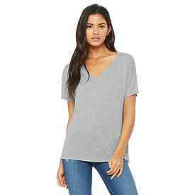 Bella+Canvas 3.7oz Slouchy V-Neck T | Carolina-Made