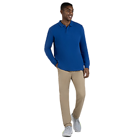 Holloway Core Cotton Long Sleeve Polo