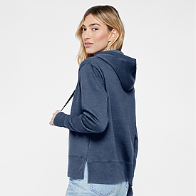 LAT Ladies Vintage Wash Fleece Hoodie