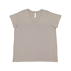 LAT Ladies Curvy V-Neck Premium Jersey Tee