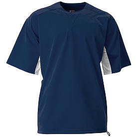 A4 Men's Batting Jacket - Scarlet Quarter Zip With Mesh Inserts (Medium) - View #8