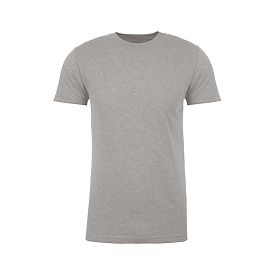 Next Level Men's Sueded Crew T-Shirt - Light Gray, 60% Combed Ringspun Cotton/40% Polyester, Soft Jersey - View #3