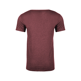 Next Level Men's Sueded Crew Neck T-Shirt - 60% Cotton 40% Polyester, Soft Laundered Jersey, Red