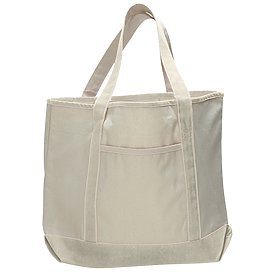 Q-Tees 12oz Canvas Large Canvas Deluxe Tote | Carolina-Made