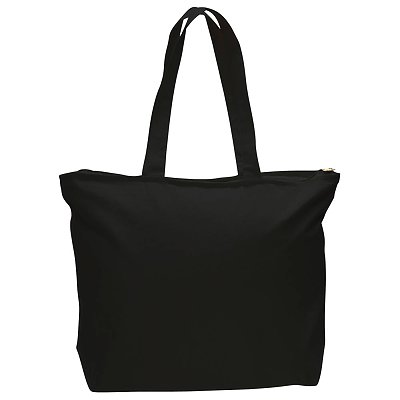 Q-Tees 12oz Canvas Zippered Tote | Carolina-Made