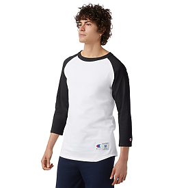 Champion 5.2oz 100% Raglan Baseball T | Carolina-Made