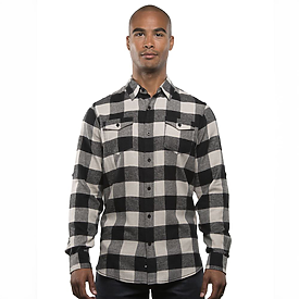Burnside Mens Plaid Flannel Shirt
