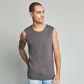 Next Level Men's Sueded Crew T-Shirt – Warm Gray – 60% Cotton/40% Polyester – Soft Laundered Jersey - View #8