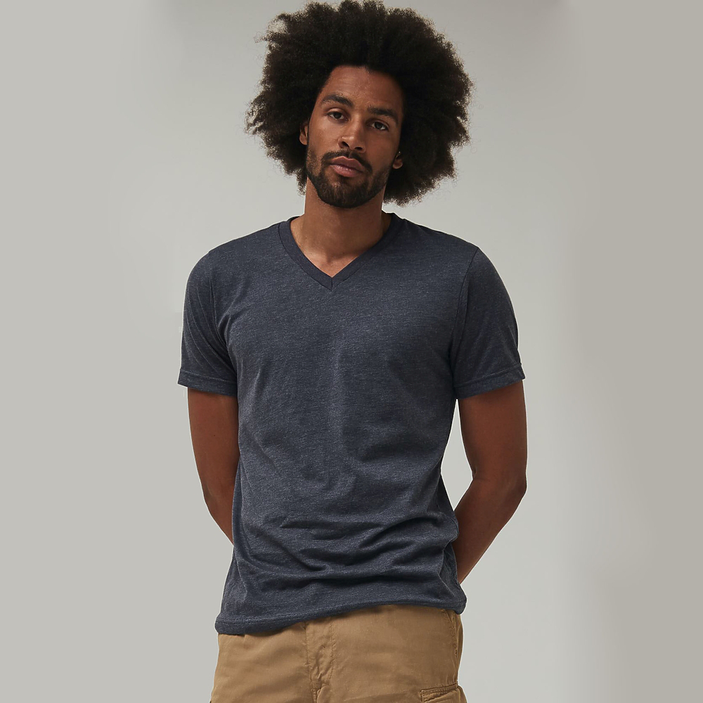 Bella+Canvas Unisex Heather CVC V-Neck Tee | Imprintable-Wear