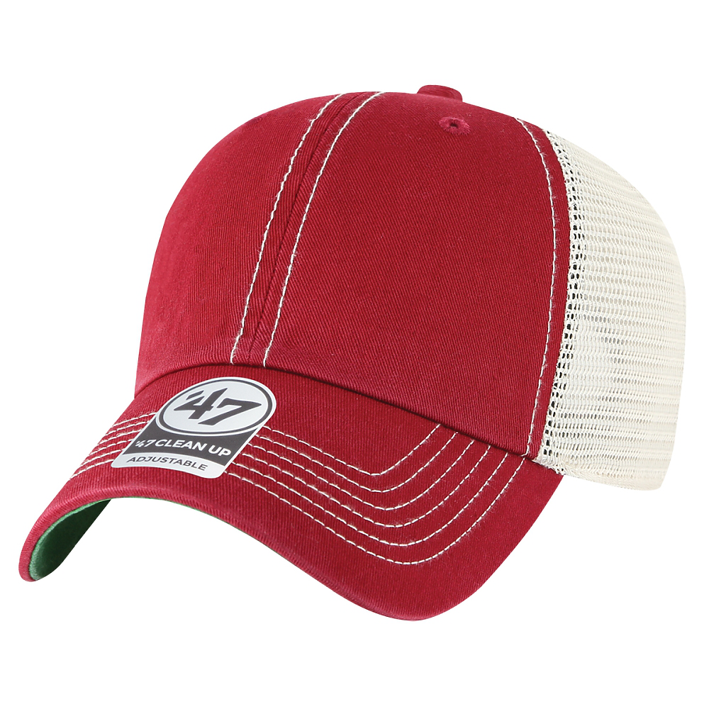 47 MLB Trawler Mesh Clean Up Adjustable Hat, Adult One Size Fits All (ST Louis Cardinals Navy Red Alternate)