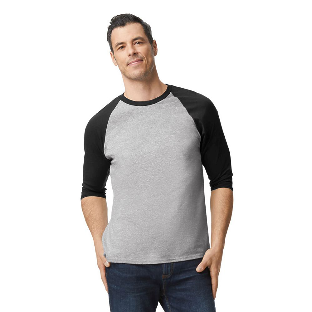 Gildan Heavy Cotton Adult 3/4 Raglan T-shirt | Carolina-Made