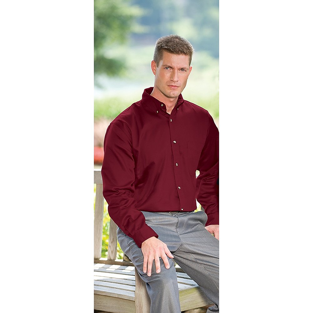 Red Jonathan Corey MenS Long Sleeve Washed Twill M