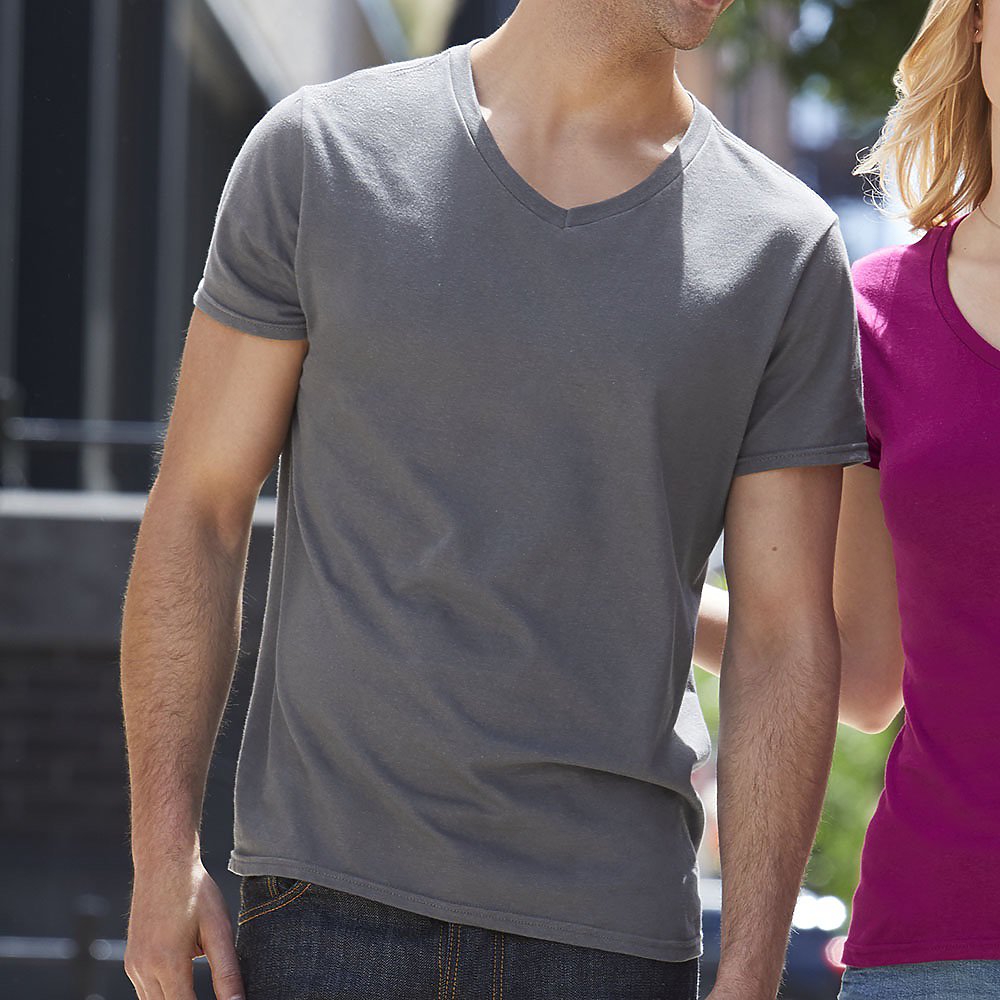 Gildan 4.5oz Softstyle V Neck T | Carolina-Made