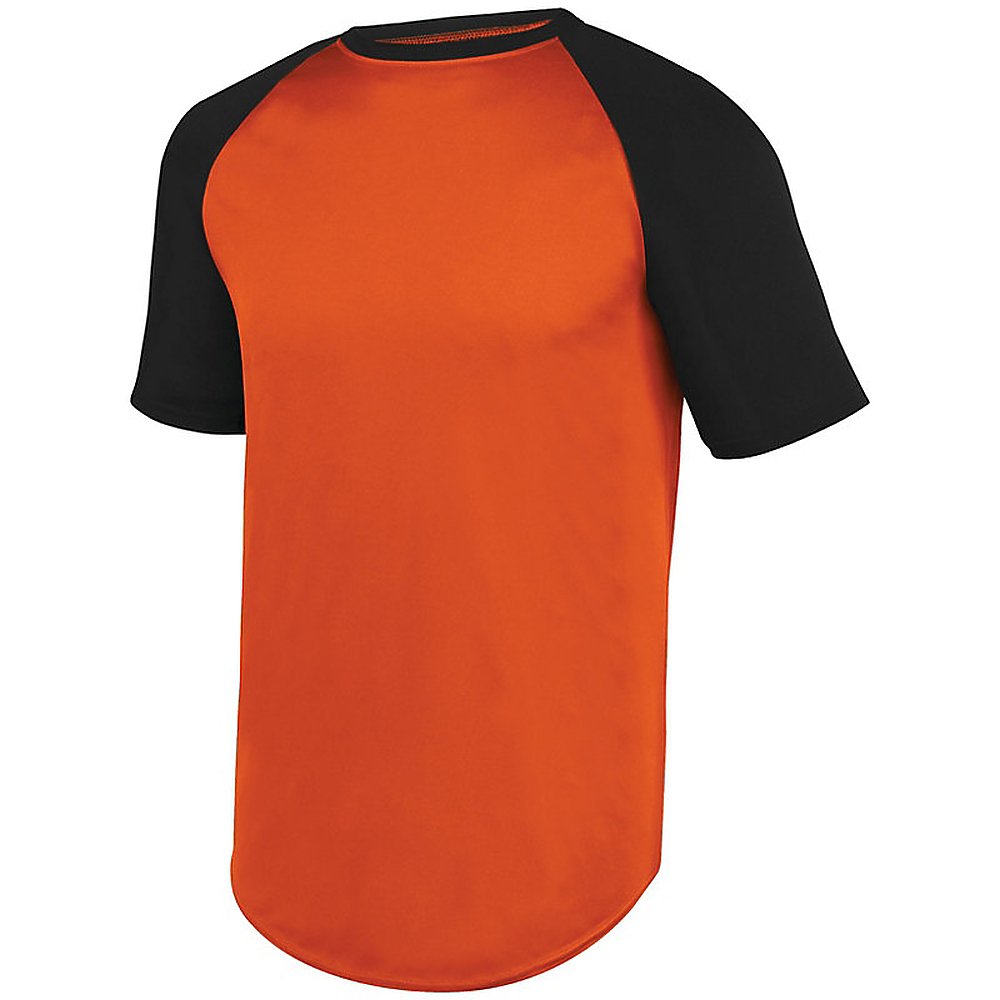 orange sleeve baseball shirt