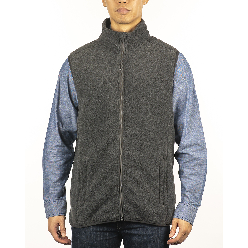 Burnside Mens Full Zip Arctic Polar Fleece Vest ImprintableWear