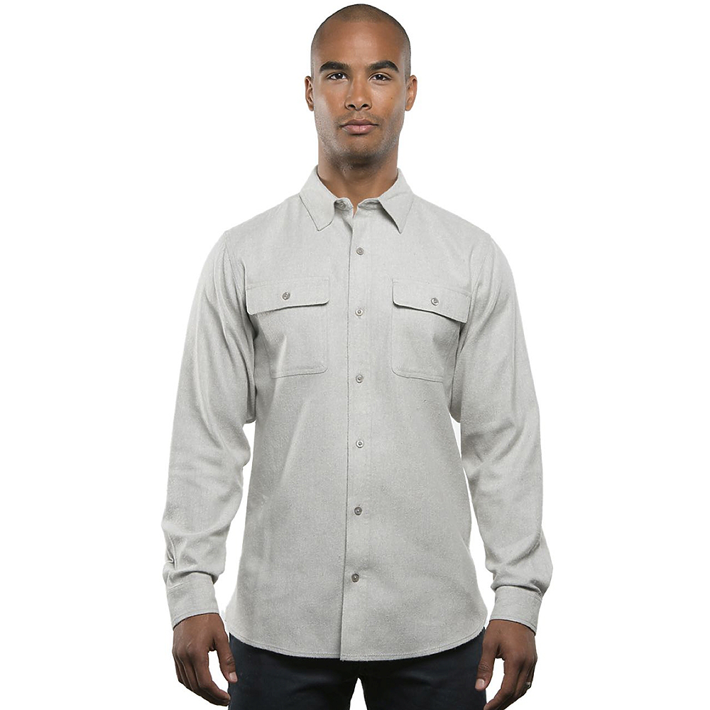 Burnside Mens Long Sleeve Solid Flannel Button Down Shirt B8200