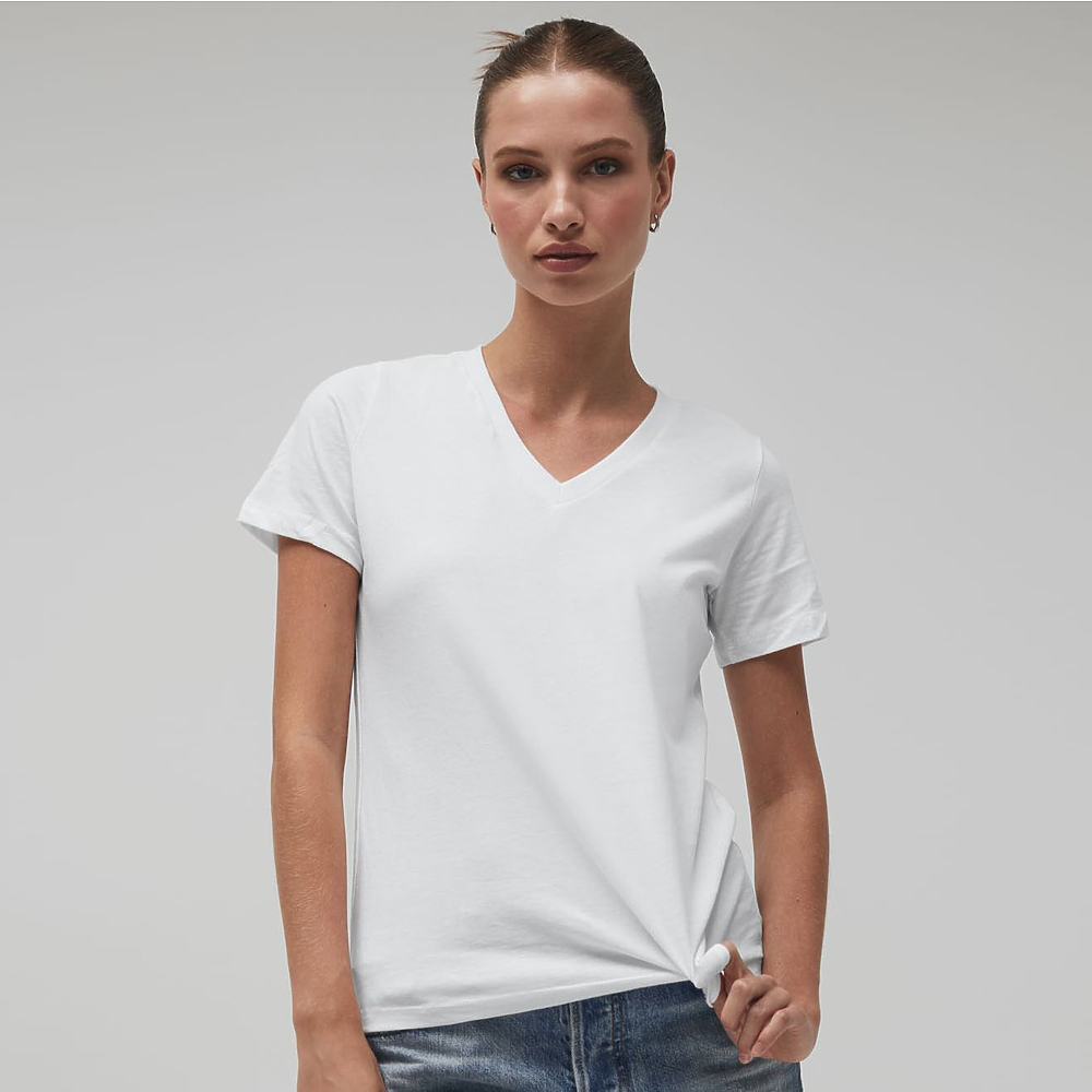 Bella+Canvas Women's Relaxed Jersey Short Sleeve V-neck Tee ...