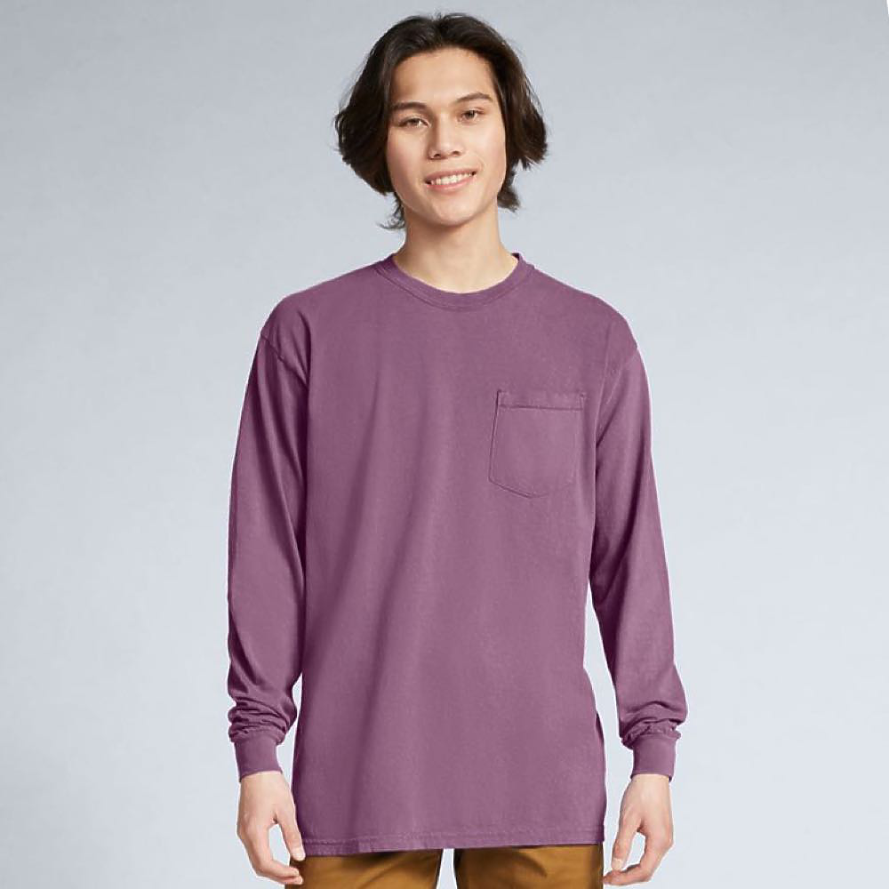 COMFORT COLORS Long Sleeve Pocket T 