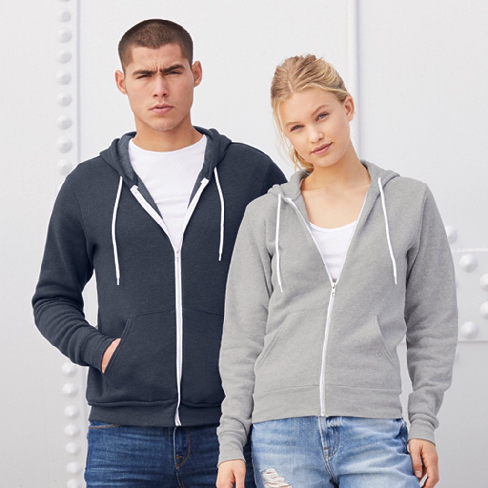 Bella+Canvas Unisex PolyCotton Fleece FullZip Hoodie CarolinaMade
