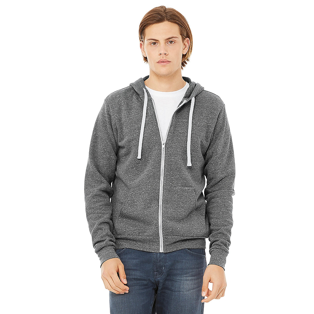 Bella+Canvas Unisex Triblend Sponge Fleece Full-Zip Hoodie ...