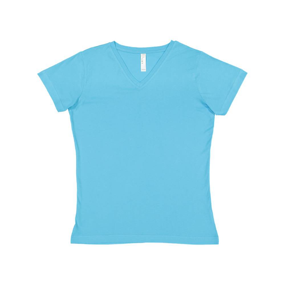 LAT 4.5oz 100% Ladies V Neck T | Carolina-Made