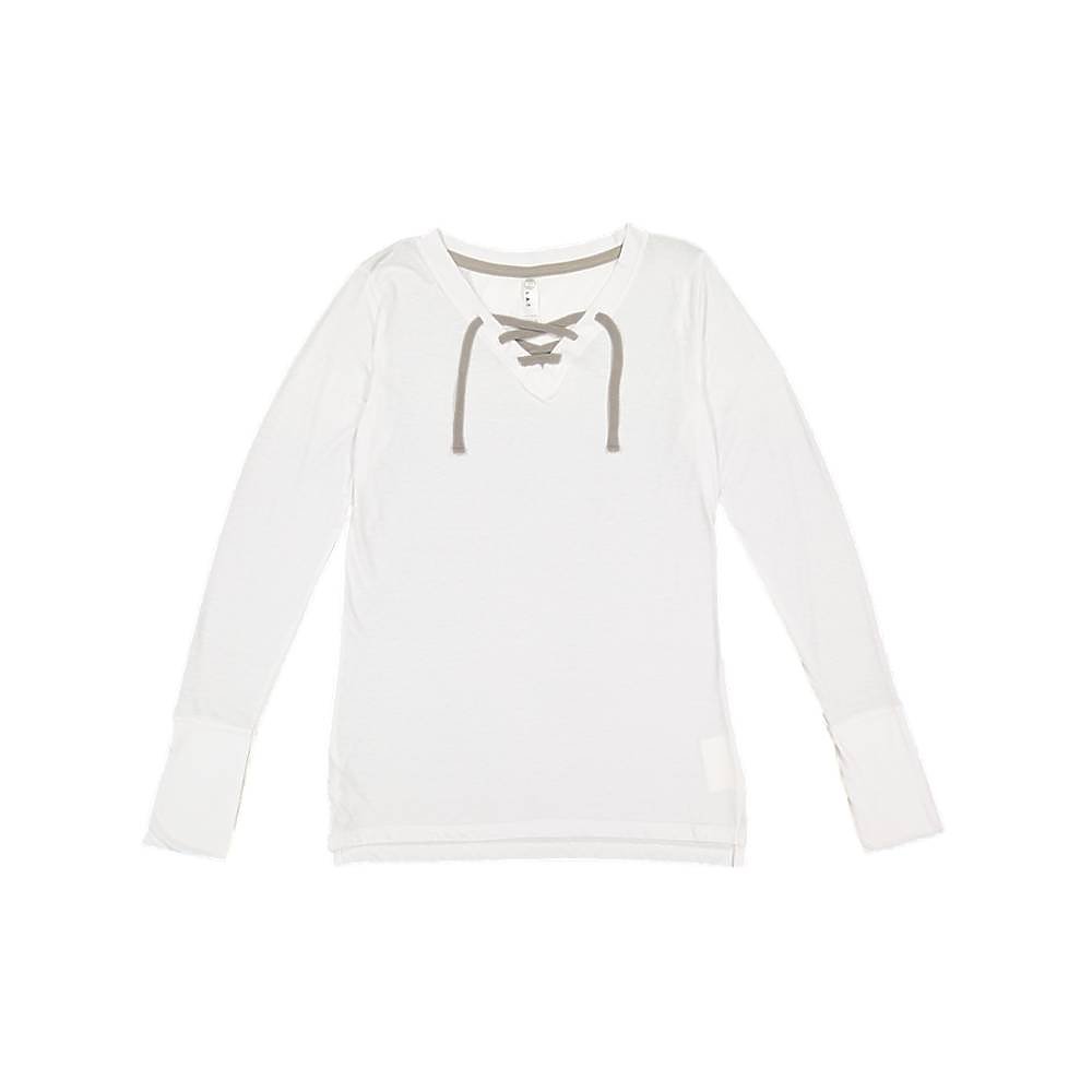 LAT Ladies' Long Sleeve Lace-up Fine Jersey Tee | Carolina-Made