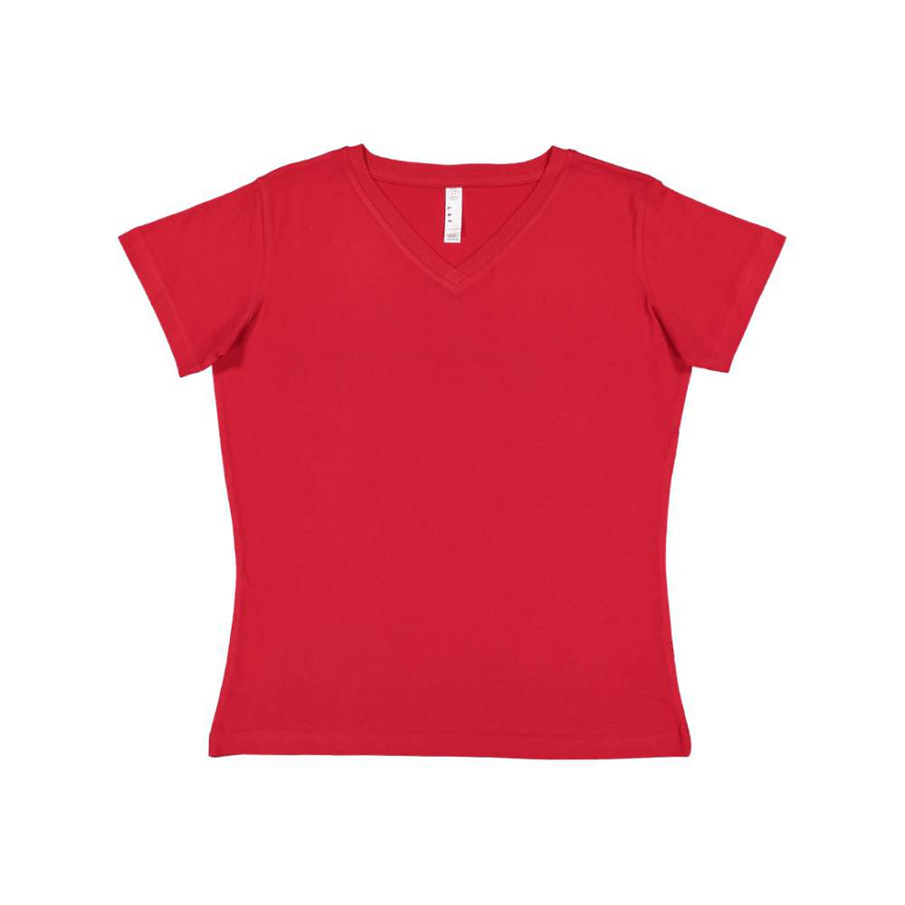 LAT 5.5oz Ladies V-Neck T | Carolina-Made
