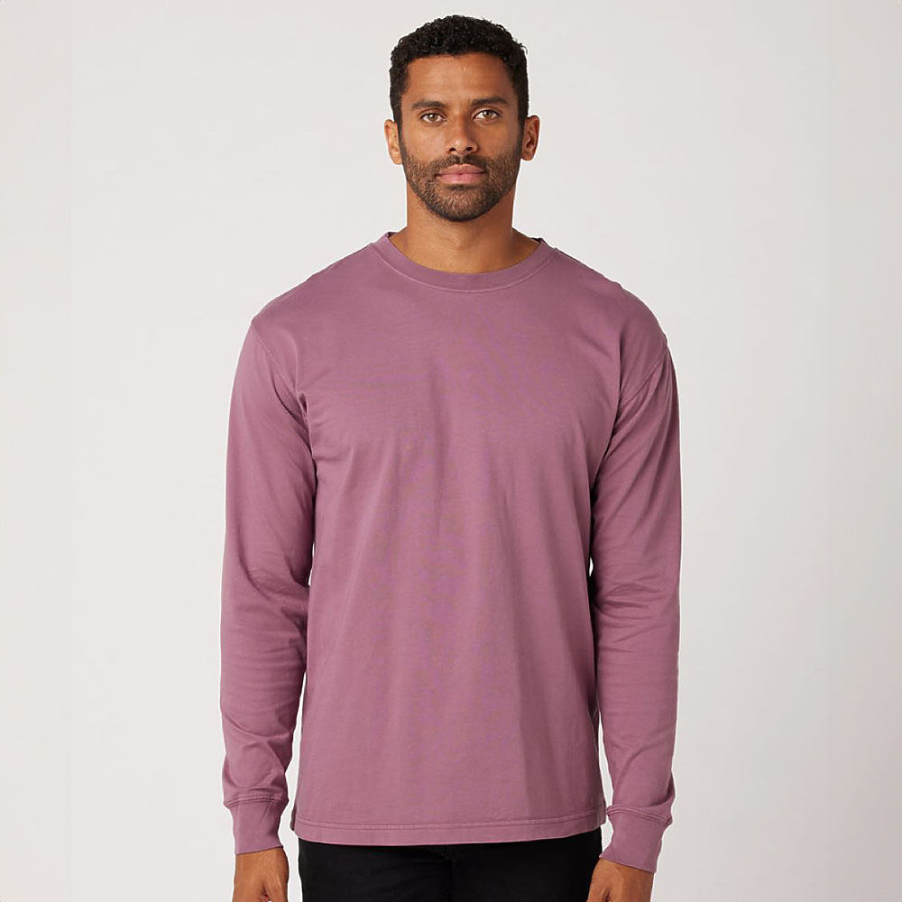 Cotton Heritage Garment Dye Long Sleeve Tee | Imprintable-Wear