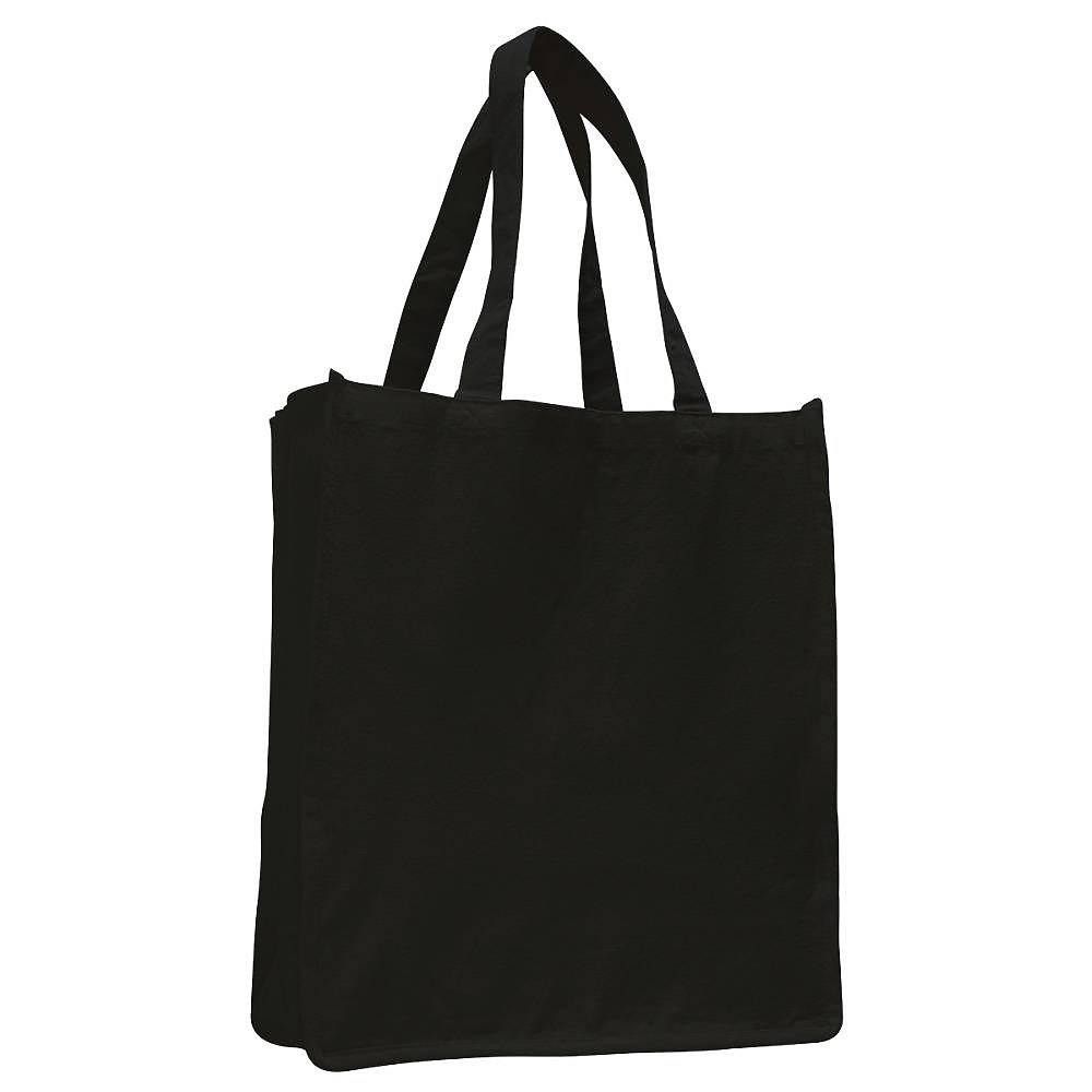 Q-Tees 12oz Canvas Gusseted Jumbo Shopper | Carolina-Made