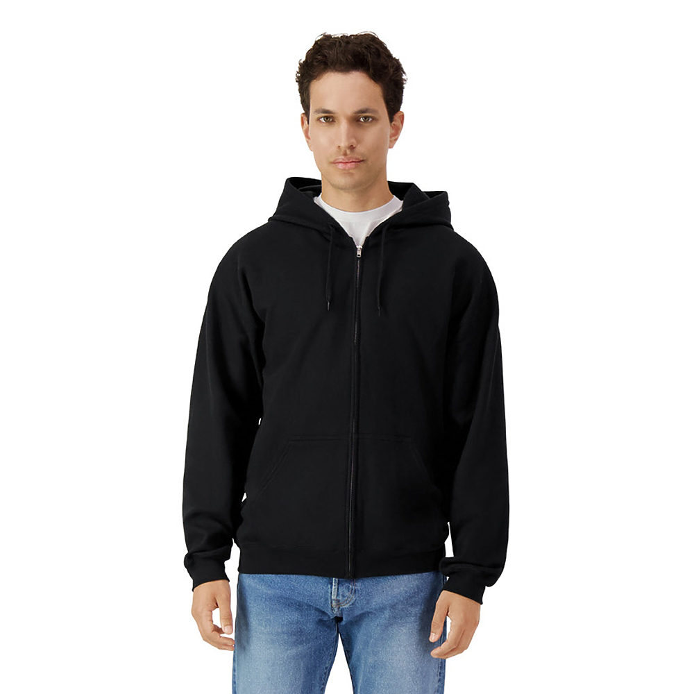 Next Level Apparel Adult Pacifica Denim Fleece Full-Zip Hooded Sweatshirt