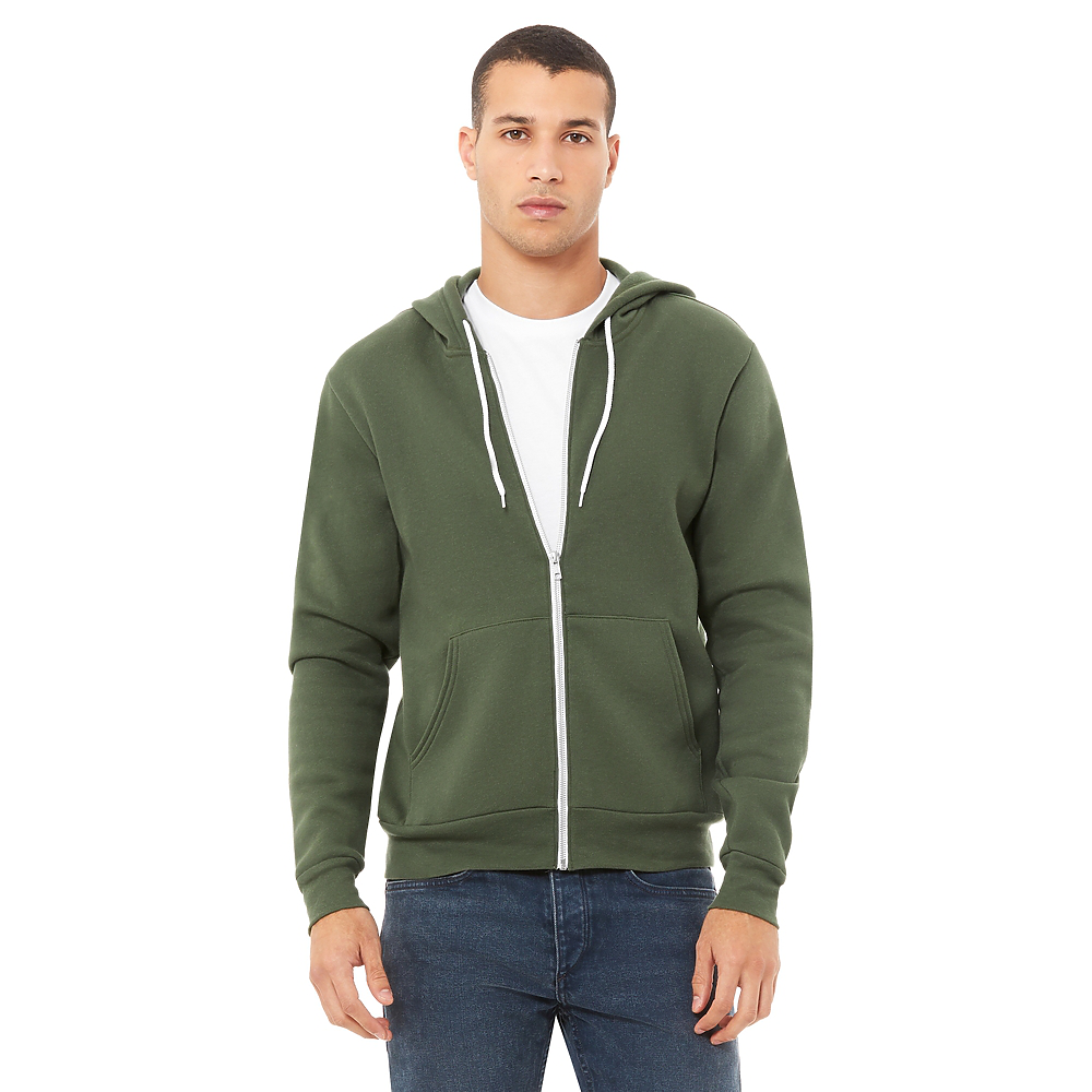 Bella+Canvas Unisex Poly-Cotton Fleece Full-Zip Hoodie